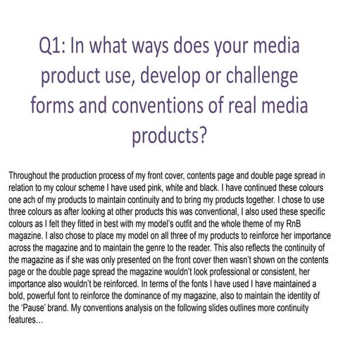 Evaluation media conventions analysis