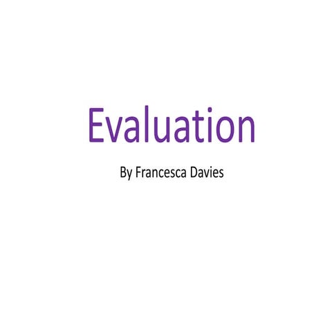 Media Evaluation | PPTX