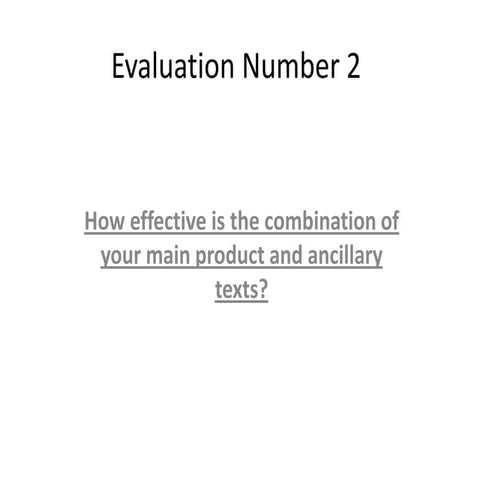 Evaluation; Question Number 2
