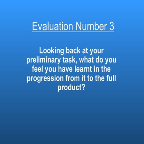 Evaluation number 3