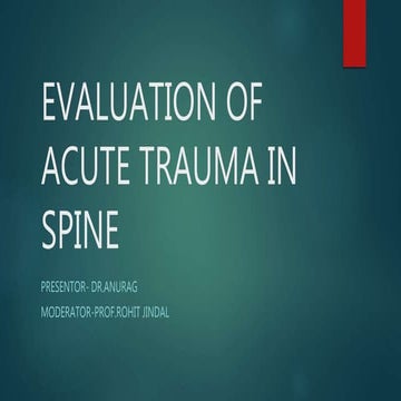 Spine injury | PPT