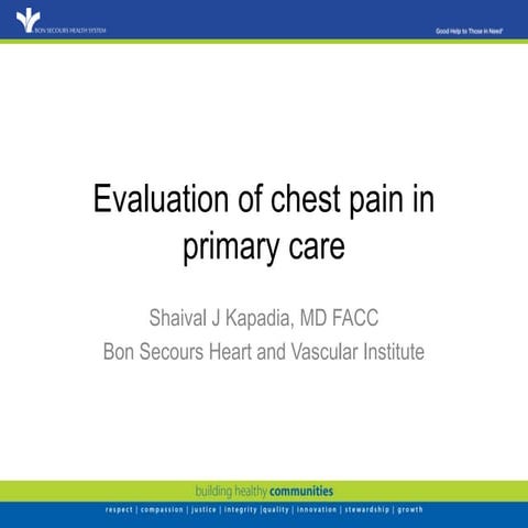 Evaluation of chest pain in primary care