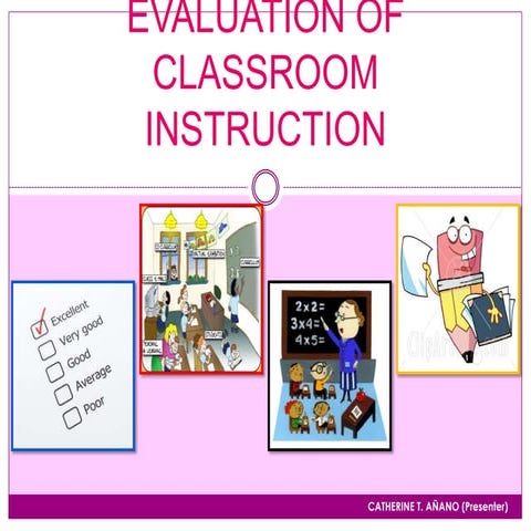 Evaluation of classroom instruction