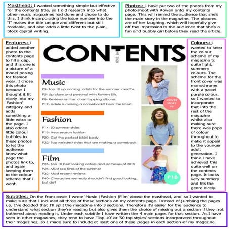 Evaluation of contents