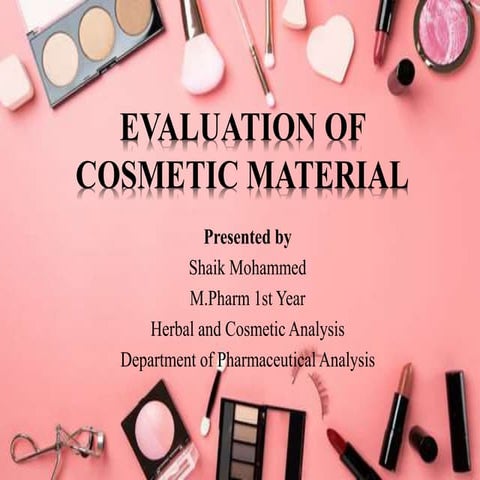 evaluation of cosmetics seminar.ppt