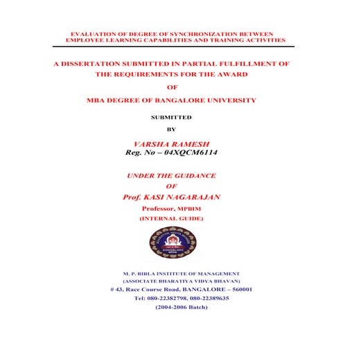 Evaluation of degree of synchronization between the employee learning capabil...