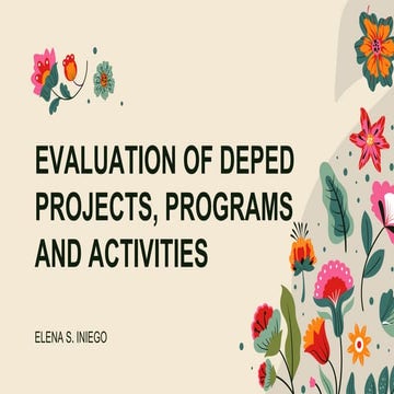 evaluation of deped proj,prog and activi | PPTX
