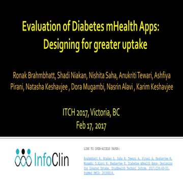 Evaluation of Diabetes mhealth apps 2017