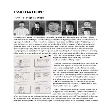 Evaluation of exhibiton