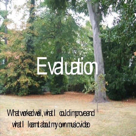 Evaluation Of Music Video Project (Media)