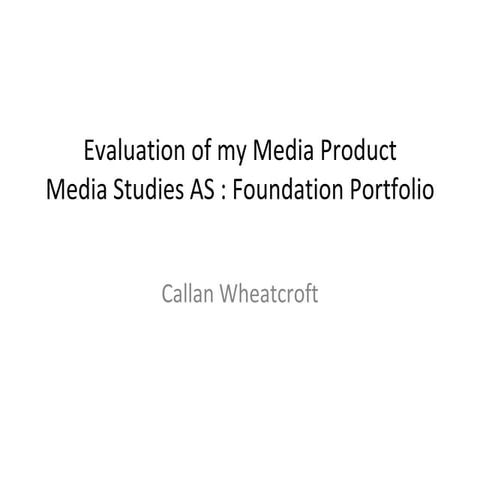 Evaluation Of My Media Text