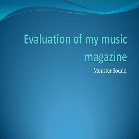 Evaluation of my music magazine