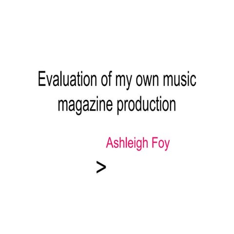 Media coursework music magazine | PPT