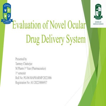 Applications of nanotechnology in ocular drug delivery. | PPTX