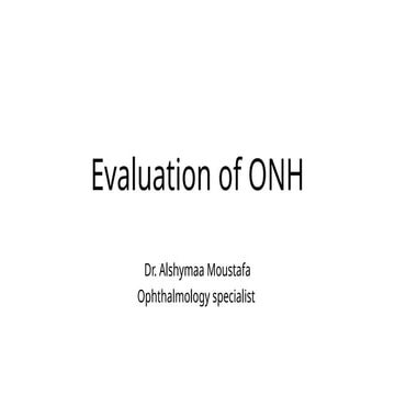 Evaluation of Optic nerve head a systematic approach