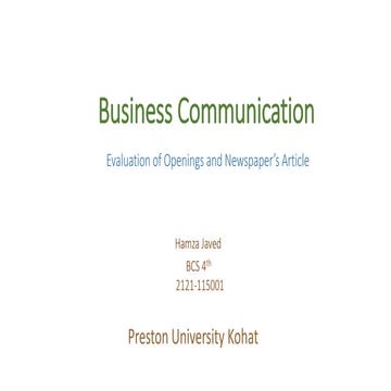 Evaluation of openings