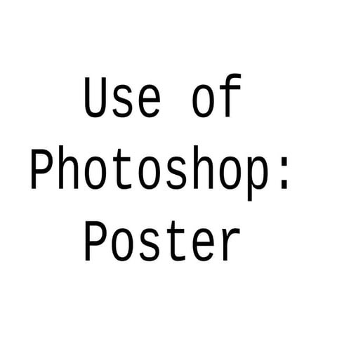 Evaluation of Software: Photoshop (Poster)