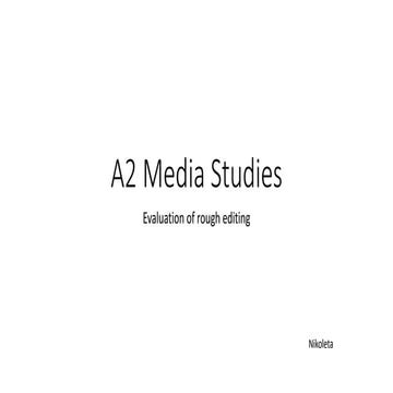 A2 Evaluation of Rough Editing