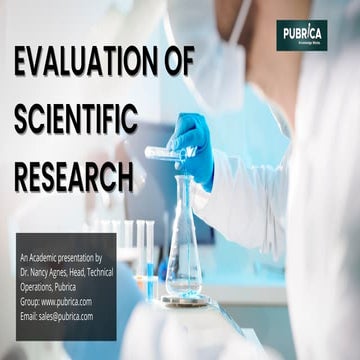 Evaluation of scientific research | Research design and methodology | PDF