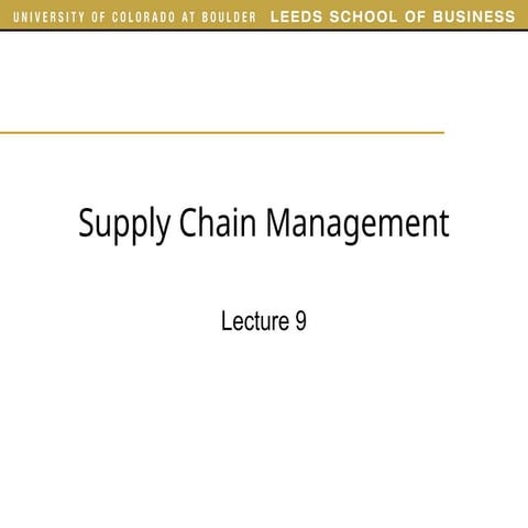 Evaluation of Supply Chain Design Decisions Under Uncertainty.ppt