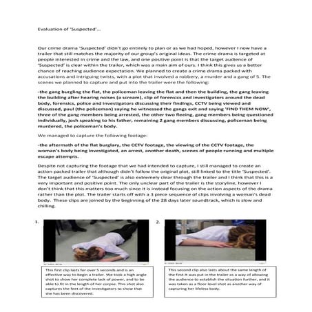 Evaluation of suspected