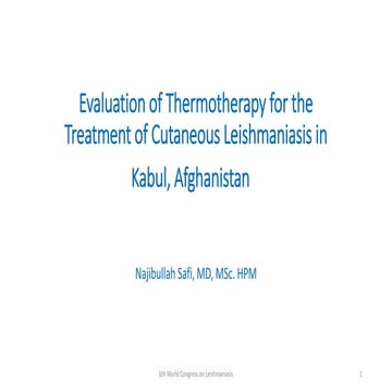 Evaluation of thermotherapy for the treatment of cutaneous