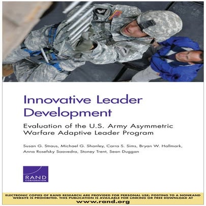 Evaluation of the u.s. army asymmetric warfare adaptive leader program