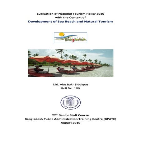 Evaluation of tourism policy 2010