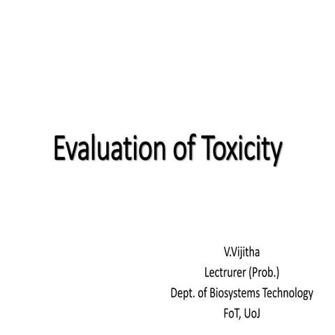 Evaluation of Toxicity.pptx