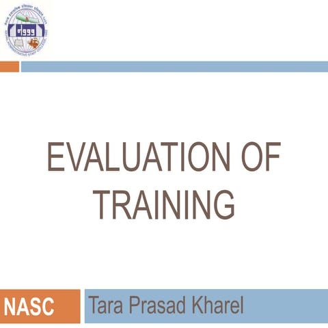 Evaluation of Training Final Presentation