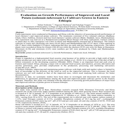 Evaluation on growth performance of improved and locals