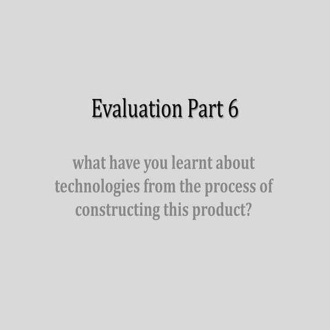 Evaluation part 6 powerpoint | PPT