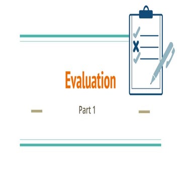 Evaluation part i