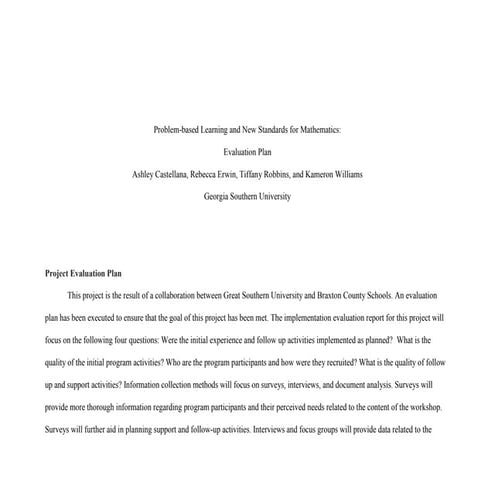 FRIT 7237 - Program Evaluation Plan | DOCX