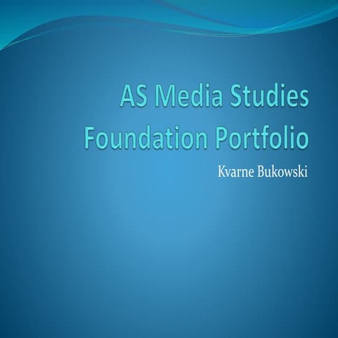 AS Media Studies Evaluation
