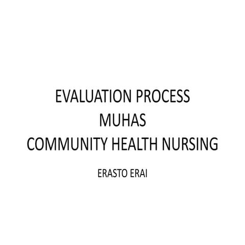 Evaluation process of community intervertion program erai