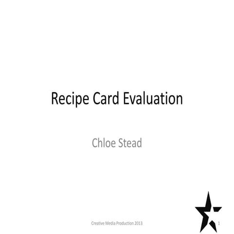 Recipe Card Evaluation (Improved 2)