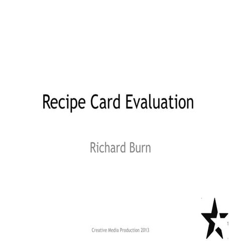 Recipe card design pro forma | PPTX