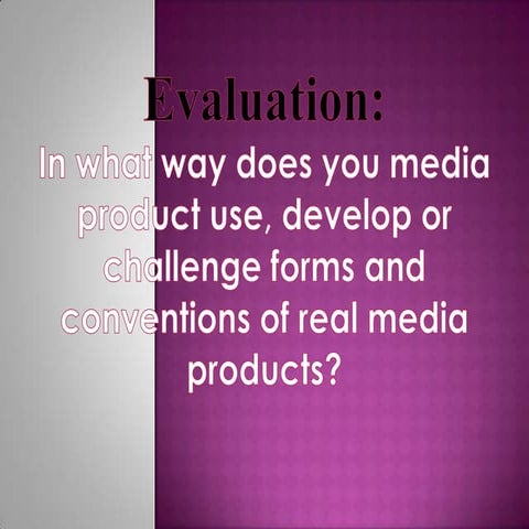 Evaluation (1)