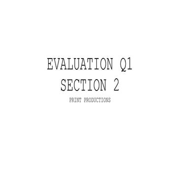 Evaluation q1 section 2