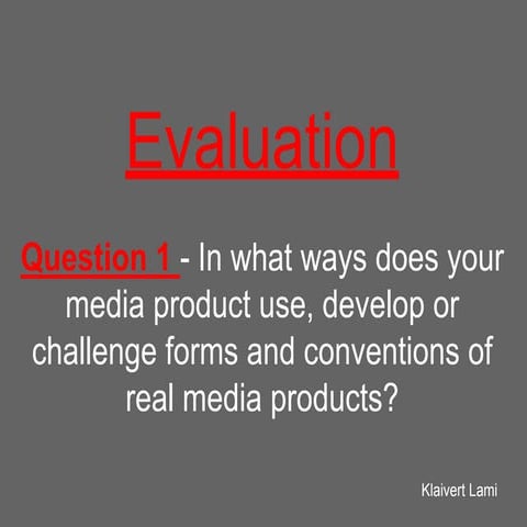 Evaluation q1