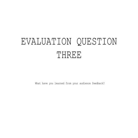 Evaluation q3