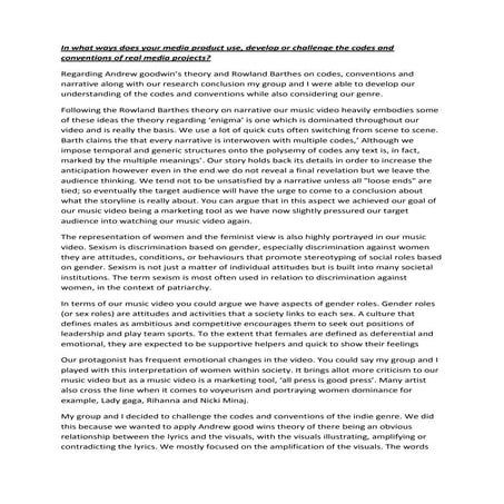 Evaluation question 1