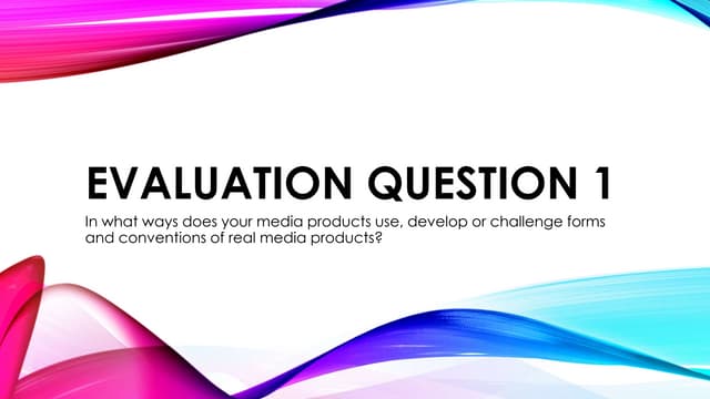Evaluation question 1res