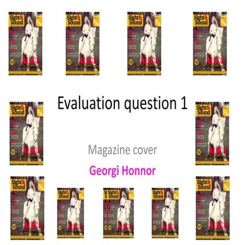 Evaluation question 1- magazine