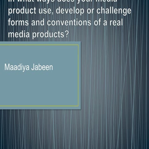 Evaluation Question 1