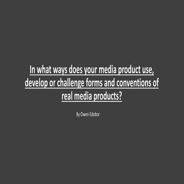 Evaluation question 1