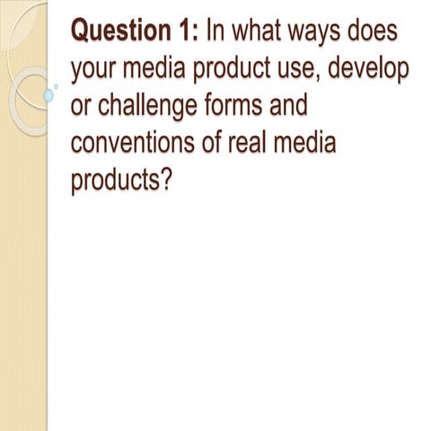 Evaluation question 1