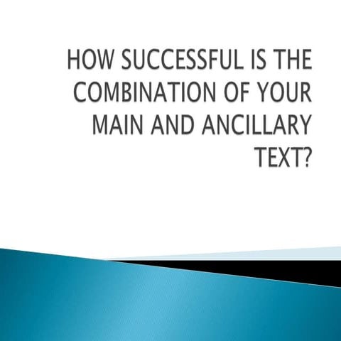 Evaluation Question 1