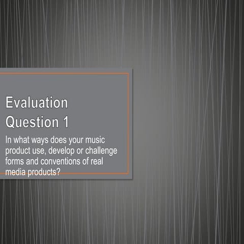 Evaluation Question 1